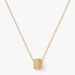 Gold Vermeil Spike Roller Pendant Necklace with Gemstones – MaiaMina