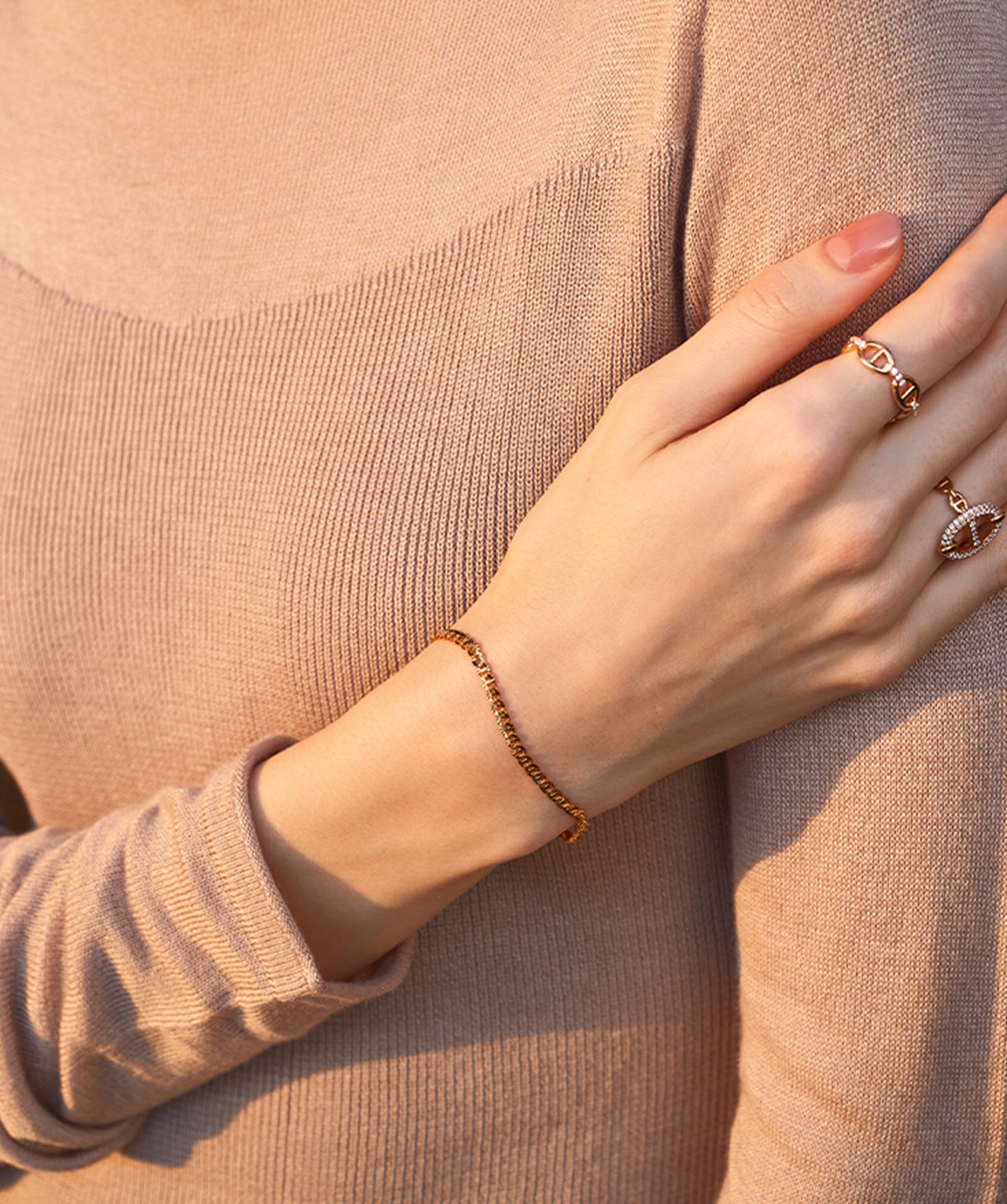 Gold Mariner Chain Bracelet – Modern Everyday Style | MaiaMina