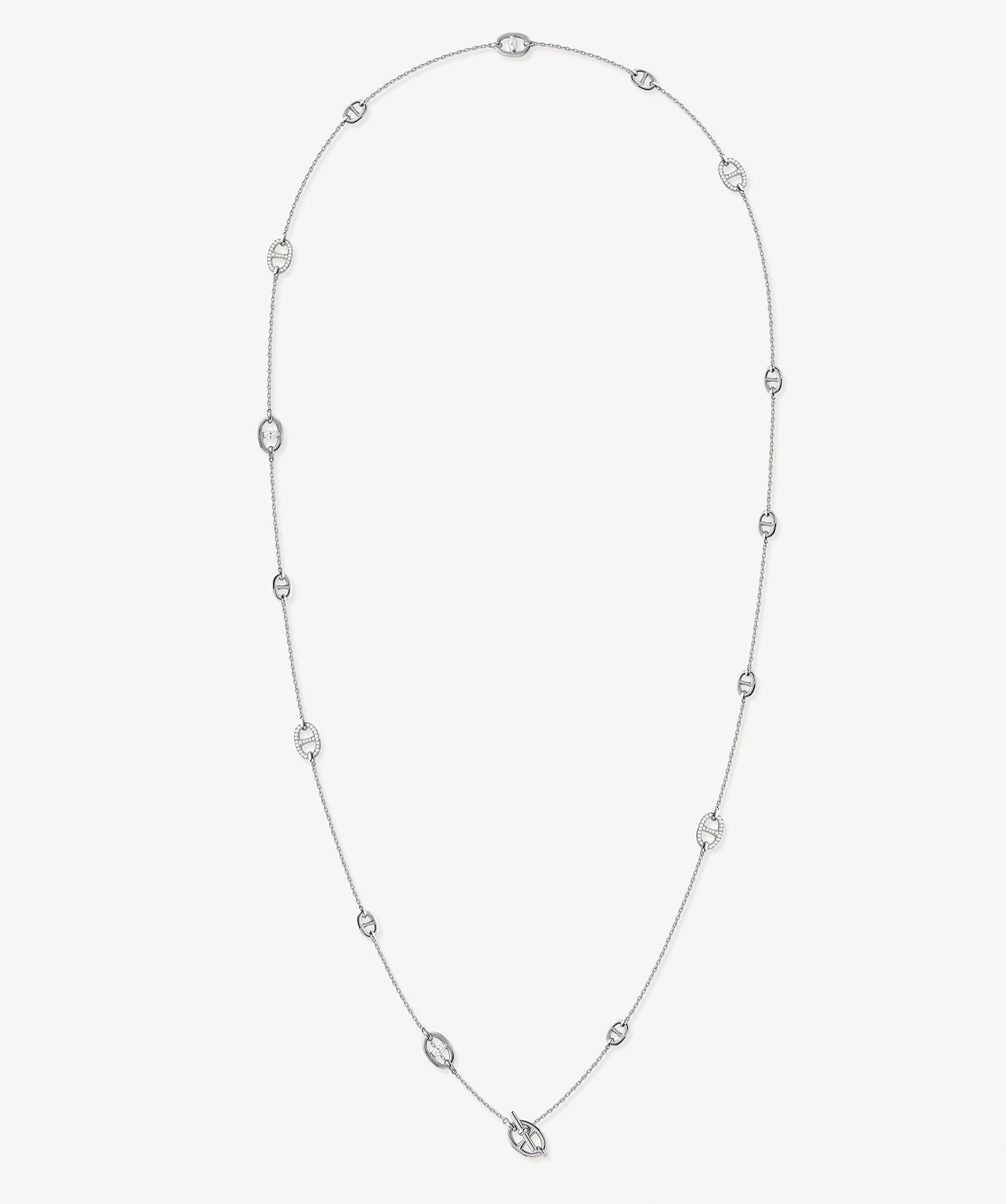 Sterling Silver Mariner Chain Layered Necklace – 120cm Long | MaiaMina