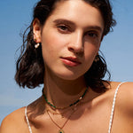 Green Gemstone and 18K Gold Plated Sterling Silver Pendant Necklace | Elegant Women's Jewelry | MaiaMina