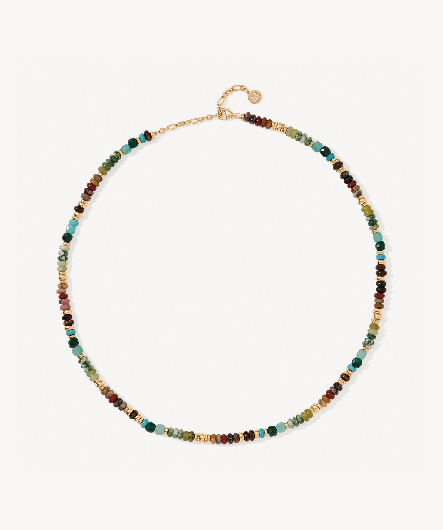 Colorful Gemstone Beaded Necklace – Natural Stone Beads in 18K Gold Vermeil | MaiaMina