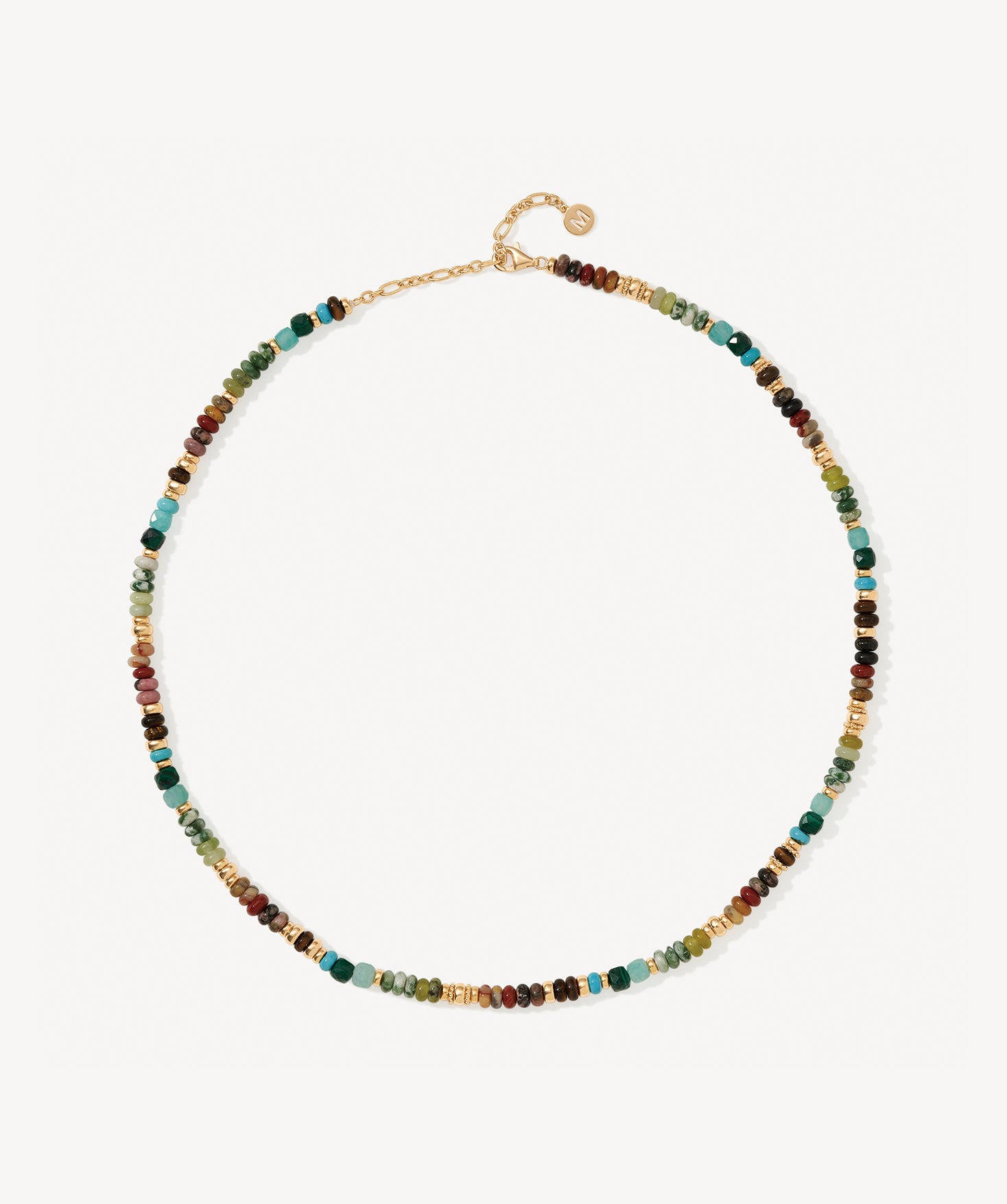 Colorful Gemstone Beaded Necklace – Natural Stone Beads in 18K Gold Vermeil | MaiaMina