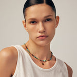 Colorful Gemstone Beaded Necklace – Natural Stone Beads in 18K Gold Vermeil | MaiaMina