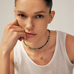 Colorful Gemstone Beaded Necklace – Natural Stone Beads in 18K Gold Vermeil | MaiaMina
