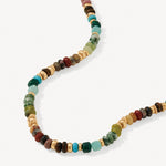 Colorful Gemstone Beaded Necklace – Natural Stone Beads in 18K Gold Vermeil | MaiaMina