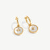 Elegant Gold Vermeil and Mother of Pearl Hoop Earrings | MaiaMina