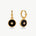 Black Agate Copper Coin Hoop Earrings in 18K Gold Vermeil – MaiaMina