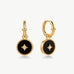 Black Agate Copper Coin Hoop Earrings in 18K Gold Vermeil – MaiaMina