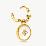 Elegant Gold Vermeil and Mother of Pearl Hoop Earrings | MaiaMina