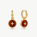 Red Agate Copper Coin Hoop Earrings in 18K Gold Vermeil – MaiaMina