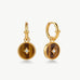 Tiger’s Eye Copper Coin Hoop Earrings in 18K Gold Vermeil – MaiaMina