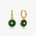 Malachite Copper Coin Hoop Earrings in 18K Gold Vermeil – MaiaMina
