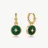 Malachite Copper Coin Hoop Earrings in 18K Gold Vermeil – MaiaMina