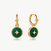 Malachite Copper Coin Hoop Earrings in 18K Gold Vermeil – MaiaMina