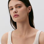 Black Agate Copper Coin Hoop Earrings in 18K Gold Vermeil – MaiaMina