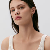 Black Agate Copper Coin Hoop Earrings in 18K Gold Vermeil – MaiaMina