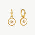 Elegant Gold Vermeil and Mother of Pearl Hoop Earrings | MaiaMina