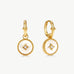 Elegant Gold Vermeil and Mother of Pearl Hoop Earrings | MaiaMina