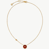 Elegant Chinese-Inspired Gold Necklace with Carnelian Pendant | MaiaMina