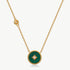 Elegant Chinese-Inspired Gold Necklace with Malachite Pendant | MaiaMina