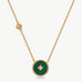 Elegant Chinese-Inspired Gold Necklace with Malachite Pendant | MaiaMina