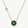 Elegant Chinese-Inspired Gold Necklace with Malachite Pendant | MaiaMina