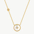 Elegant Chinese-Inspired Gold Necklace with White Mother-of-Pearl Pendant | MaiaMina