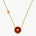 Elegant Chinese-Inspired Gold Necklace with Carnelian Pendant | MaiaMina