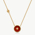 Elegant Chinese-Inspired Gold Necklace with Carnelian Pendant | MaiaMina