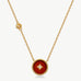 Elegant Chinese-Inspired Gold Necklace with Carnelian Pendant | MaiaMina