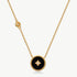 Elegant Chinese-Inspired Gold Necklace with Black Agate Pendant | MaiaMina