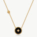 Elegant Chinese-Inspired Gold Necklace with Black Agate Pendant | MaiaMina