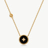 Elegant Chinese-Inspired Gold Necklace with Black Agate Pendant | MaiaMina
