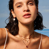 Elegant Chinese-Inspired Gold Necklace with Carnelian Pendant | MaiaMina
