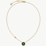 Elegant Chinese-Inspired Gold Necklace with Malachite Pendant | MaiaMina