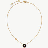 Elegant Chinese-Inspired Gold Necklace with Black Agate Pendant | MaiaMina