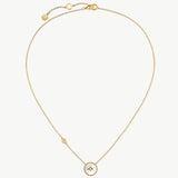 Elegant Chinese-Inspired Gold Necklace with White Mother-of-Pearl Pendant | MaiaMina