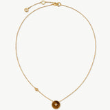 Elegant Chinese-Inspired Gold Necklace with Tiger’s eye Pendant | MaiaMina