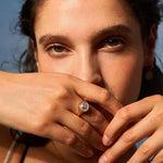 18ct Gold Vermeil Rotating Star Signet Ring - Inspired by Chinese Coin Design | MaiaMina
