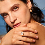 18ct Gold Vermeil Rotating Star Signet Ring - Inspired by Chinese Coin Design | MaiaMina
