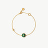 Gold Vermeil Malachite Bracelet with Pavé Detail – Aura Collection | MaiaMina