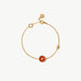 Gold Vermeil Red Agate Bracelet with Pavé Detail – Aura Collection | MaiaMina