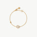Gold Vermeil Mother of Pearl Bracelet with Pavé Accent – Aura Collection | MaiaMina