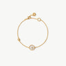 Gold Vermeil Mother of Pearl Bracelet with Pavé Accent – Aura Collection | MaiaMina