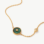 Gold Vermeil Malachite Bracelet with Pavé Detail – Aura Collection | MaiaMina
