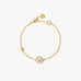 Gold Vermeil Mother of Pearl Bracelet with Pavé Accent – Aura Collection | MaiaMina