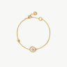 Gold Vermeil Mother of Pearl Bracelet with Pavé Accent – Aura Collection | MaiaMina