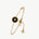 Gold Vermeil Black Agate Bracelet with Pavé Center – Aura Collection | MaiaMina