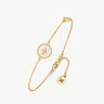 Gold Vermeil Mother of Pearl Bracelet with Pavé Accent – Aura Collection | MaiaMina