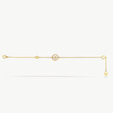 Gold Vermeil Mother of Pearl Bracelet with Pavé Accent – Aura Collection | MaiaMina